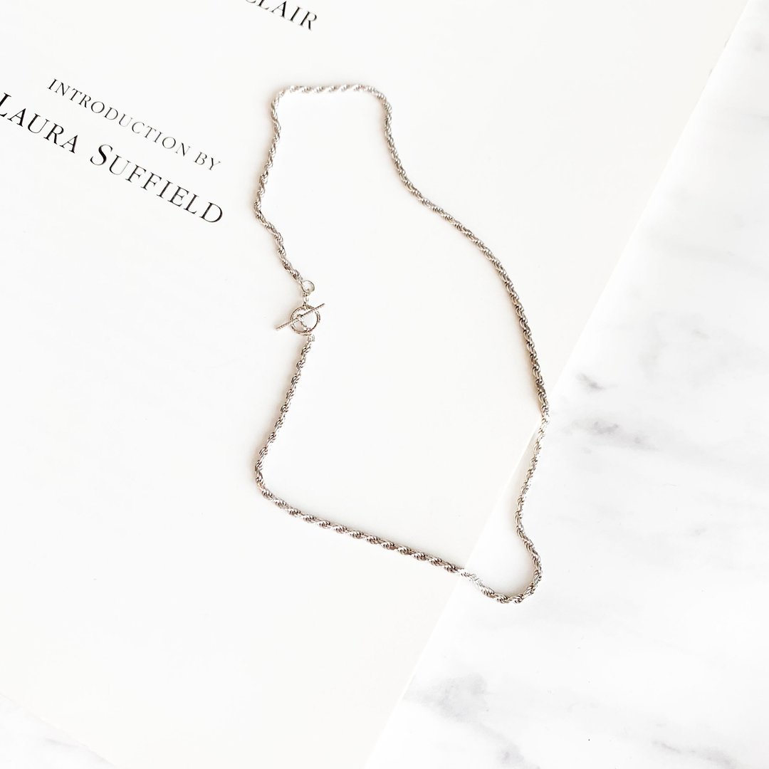 SILVER925 Rope chain necklace SV279S - 项链 - 纯银 银色