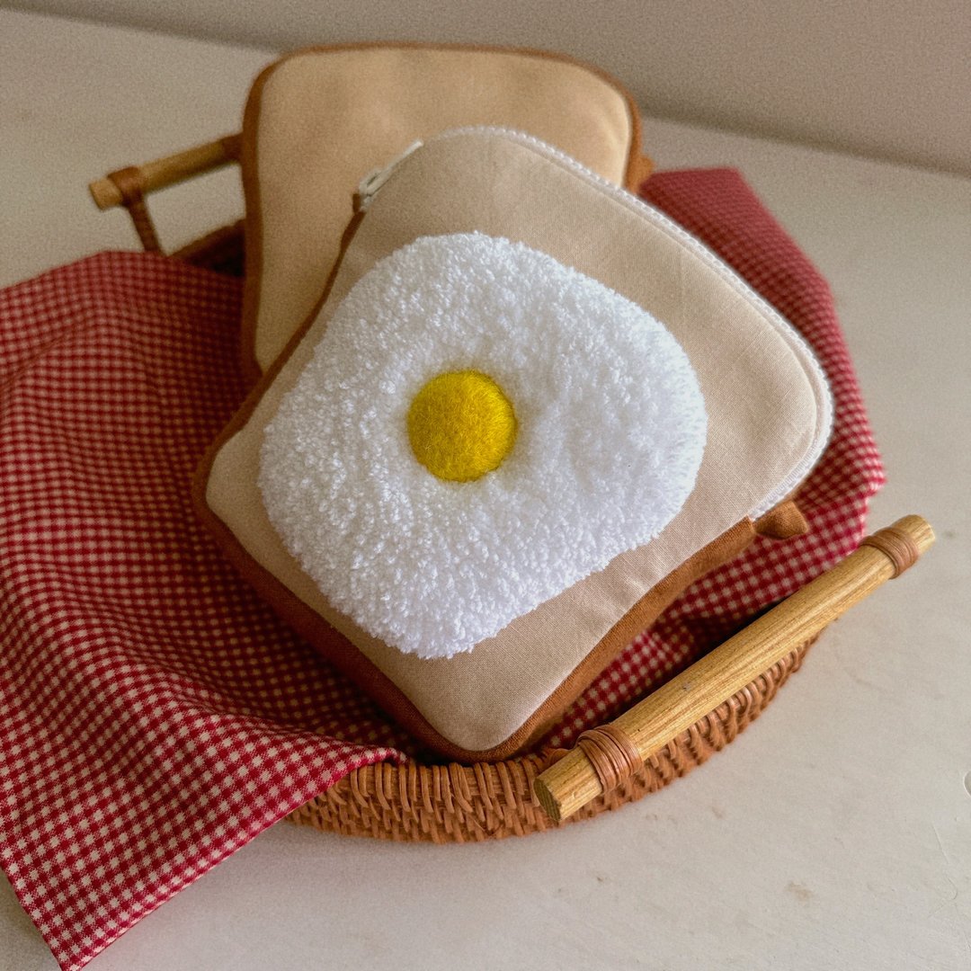 绒毛 吐司小废包 - 零钱包 - 棉 
