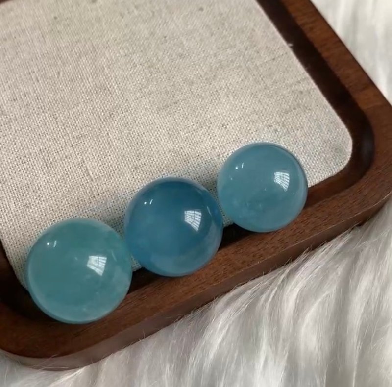 纯天然水晶手串  星光海水蓝宝 单珠 高品质 - 手链/手环 - 水晶 