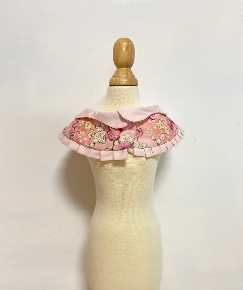 甜甜圈糖霜翻领巾_百褶樱花粉 - 衣/帽 - 棉．麻 