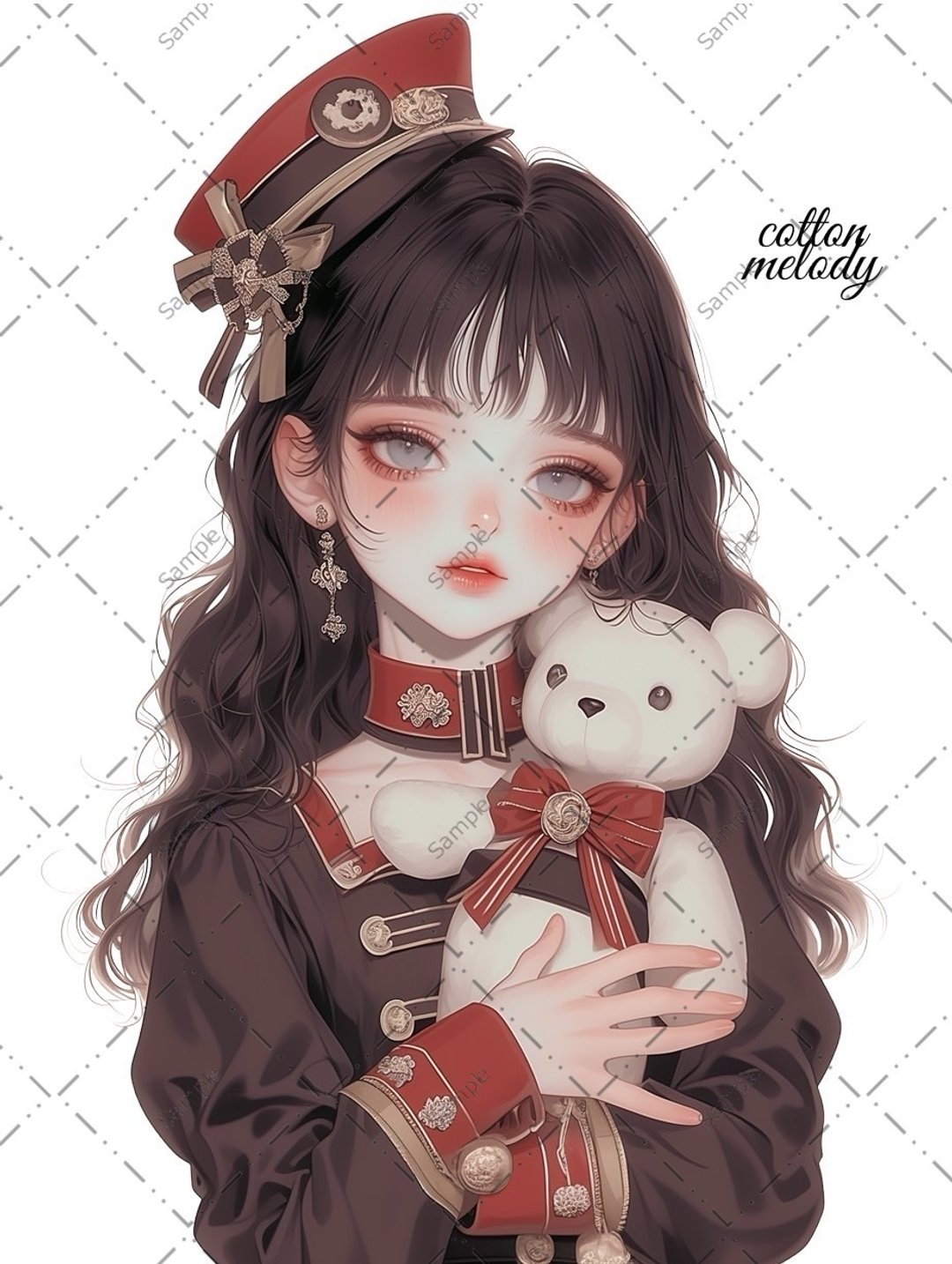 original sticker no.1458 人物贴纸 原创贴纸 人物插画 女孩贴纸 原创人物贴纸 - 贴纸 - 纸 