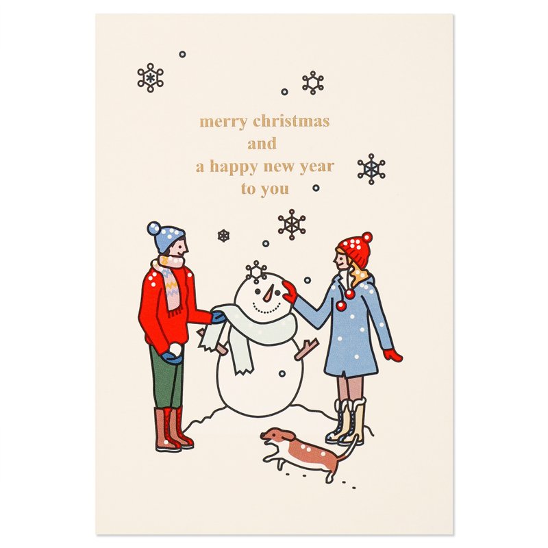 圣诞新年卡片 情侣 - 卡片/明信片 - 纸 
