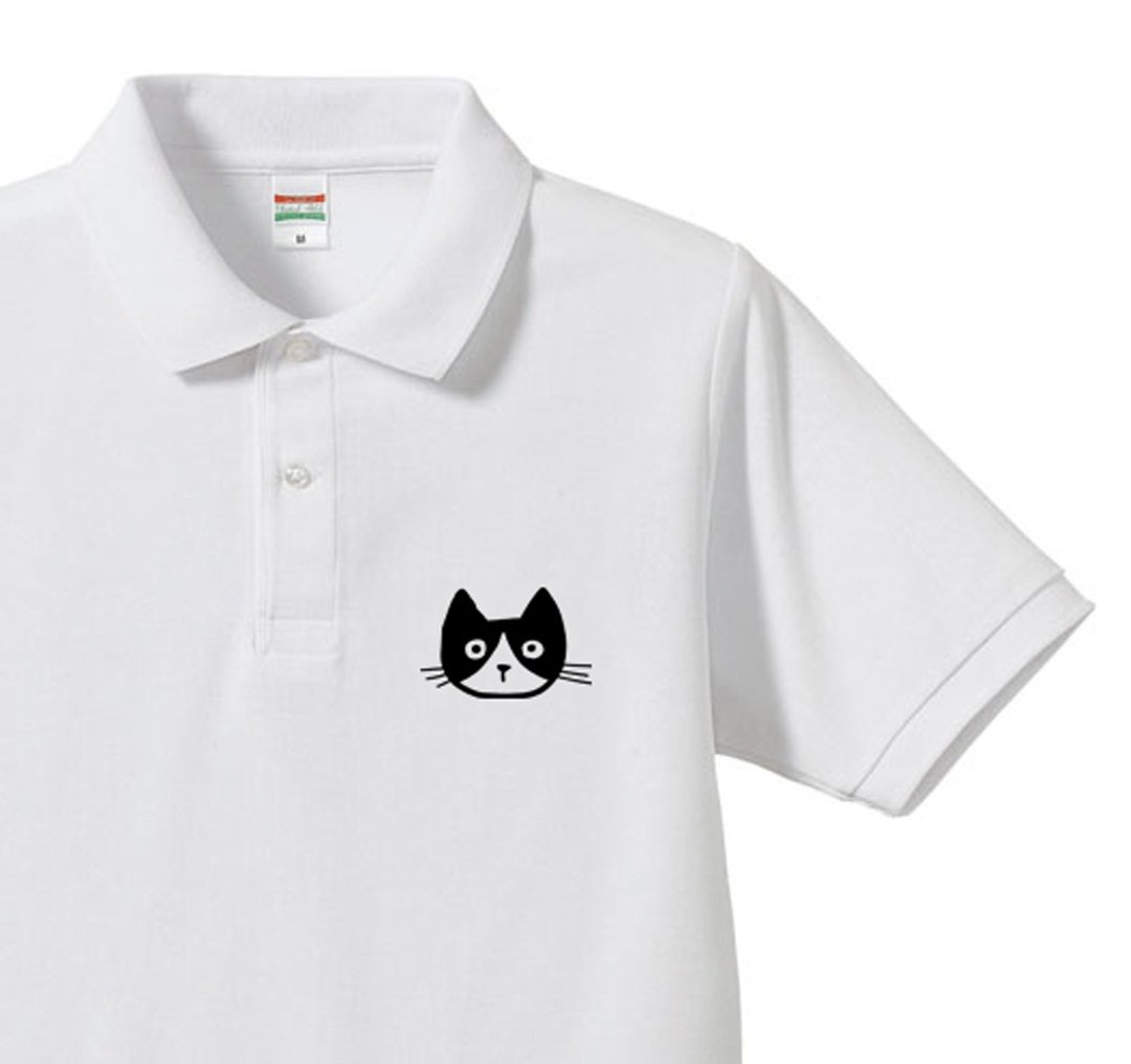 1 Point 系列 Polo衫【订制商品】EVERYONE IS DIFFERENT AND THAT'S OK -猫咪系列- - 女装上衣 - 棉 白色