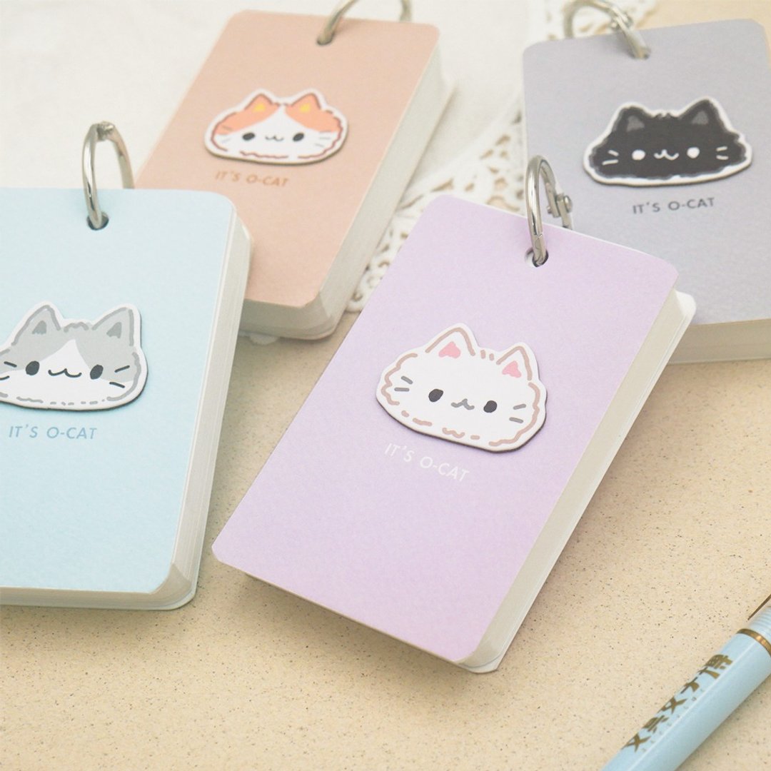 O-CAT - 斩型猫单字卡 (大)。JEM-51。活页本 - 笔记本/手帐 - 纸 