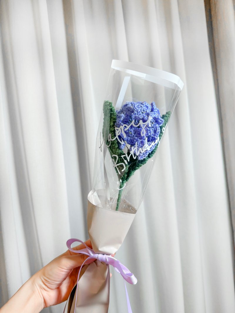 钩织单枝绣球花 可客制颜色 包装 - 摆饰 - 其他材质 多色