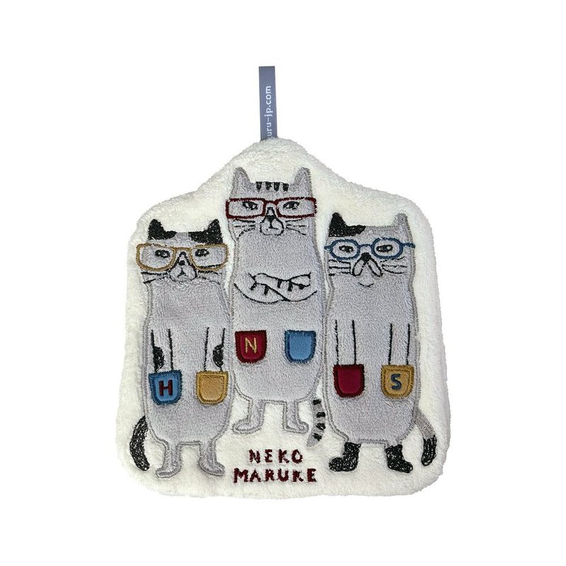 Kusuguru Japan 擦手巾 可挂式 模切造型速干吸水擦手巾 -米白色 - 其他 - 聚酯纤维 白色