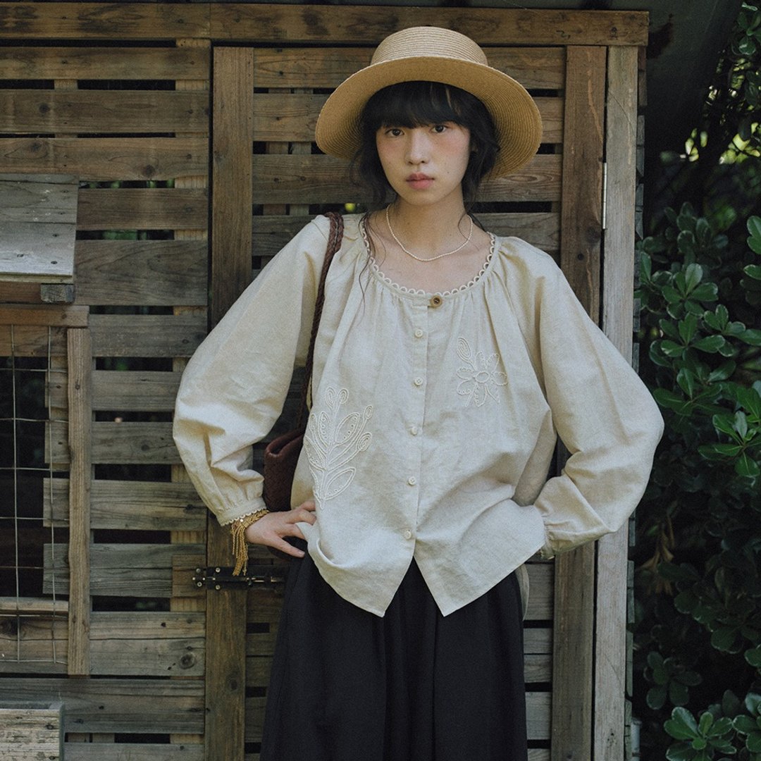 麻本色衬衫阔腿裤套装|衬衫|裤子|夏款|Sora-1826 - 女装衬衫 - 棉 
