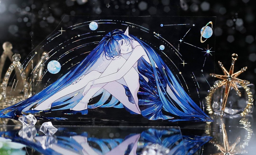 伊里斯星环 光還る宇宙少女録 PET 和紙膠帶 貝殼光 10米卷 - 纸胶带 - 其他材质 多色