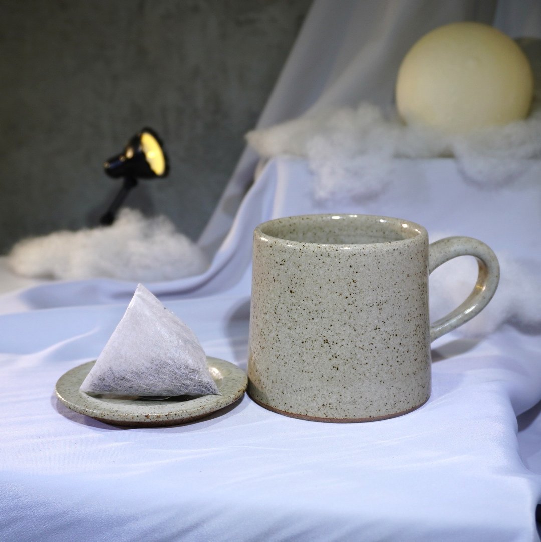 青斑RF山形杯-约330ml,茶杯,马克杯,水杯,咖啡杯 - 咖啡杯/马克杯 - 陶 黄色