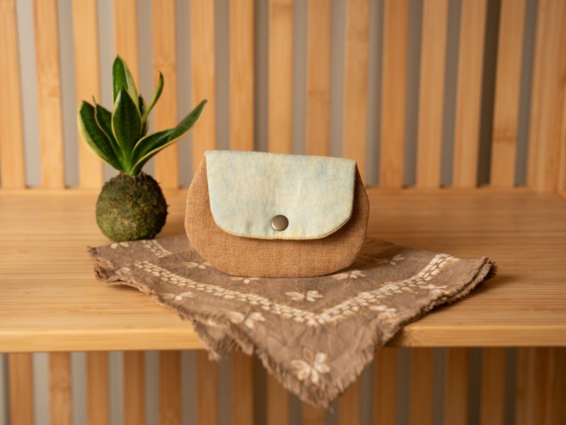 天然染零钱包 - 零钱包 - 棉．麻 