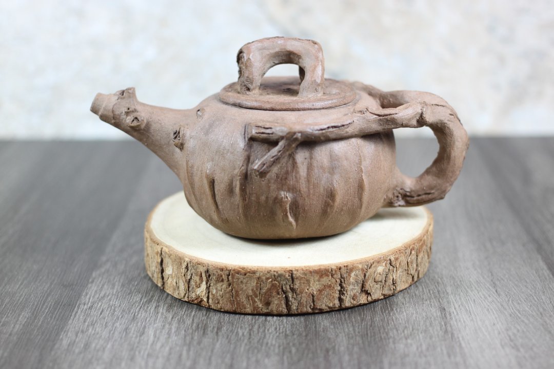 【沐春生活】树头仿生壶 纯手捏壶 陶作家叶佳佩纯手工制 - 茶具/茶杯 - 陶 