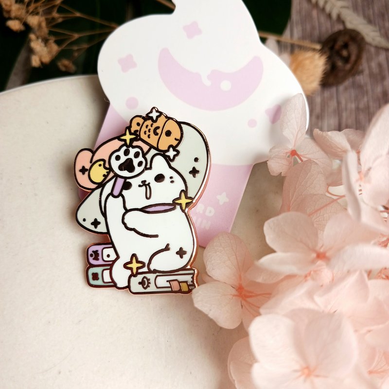白巫师猫系列 襟针 - 胸针 - 其他金属 