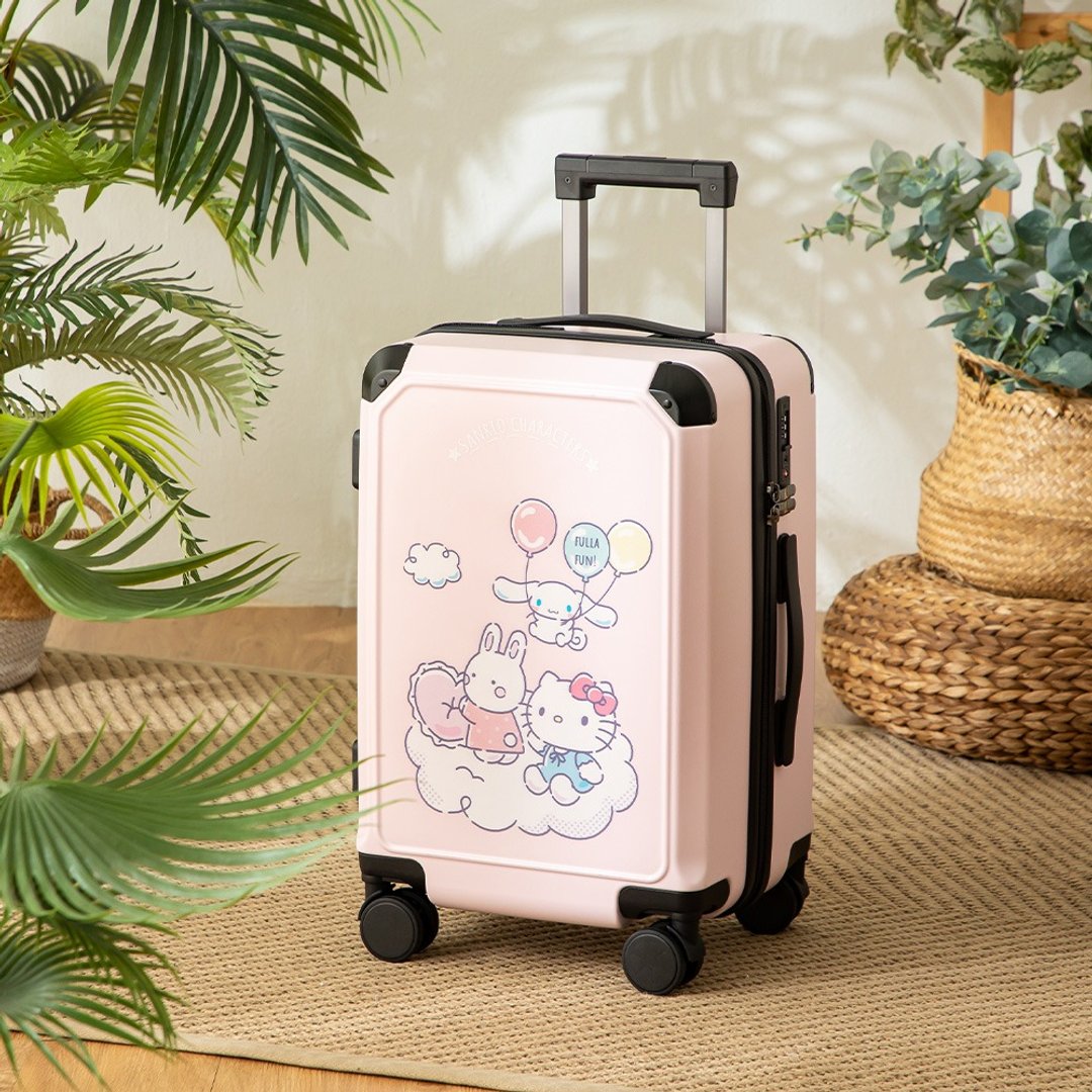 【三丽鸥】Hello Kitty 20寸拉链款胖胖箱 行李箱 旅行箱-云朵粉 - 行李箱/行李箱保护套 - 塑料 粉红色