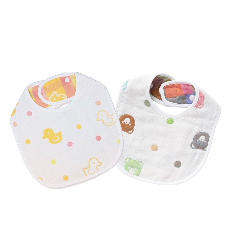 【日本OP mini】婴儿六重纱围兜/口水巾 两款可选 - 围嘴/口水巾 - 棉．麻 