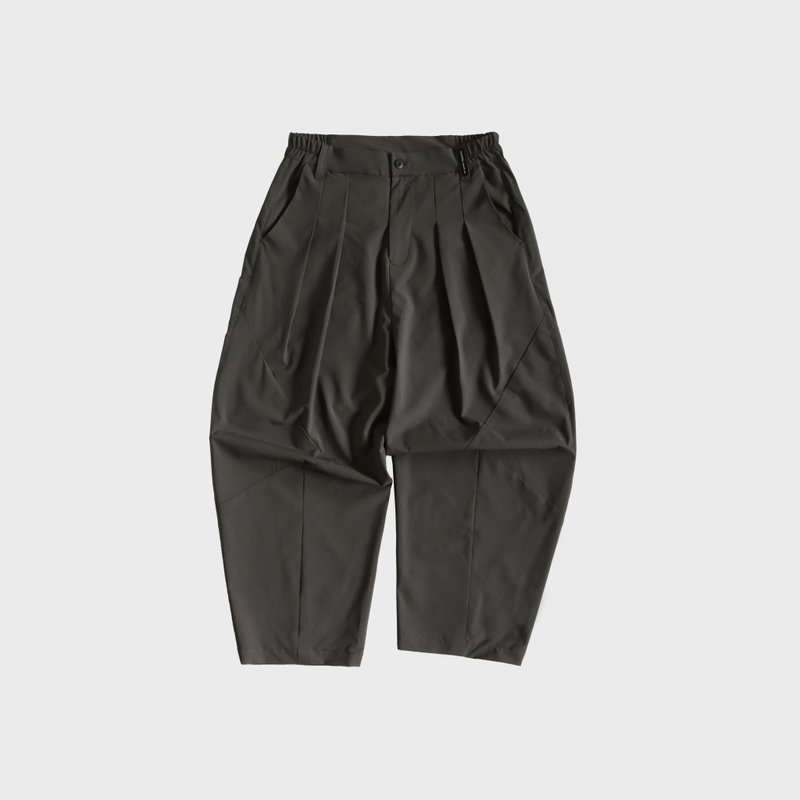 DYCTEAM - See-through Splicing Balloon Pants (brown) - 男士长裤 - 其他材质 咖啡色