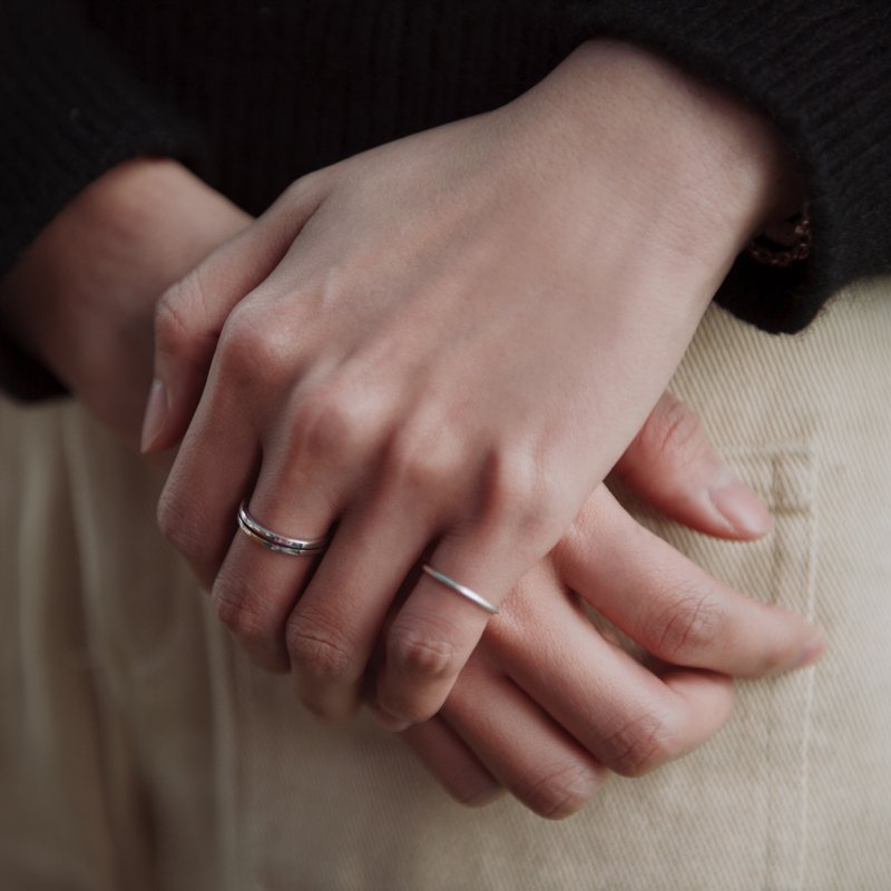 频道-纯银戒指 - 戒指 - 纯银 银色