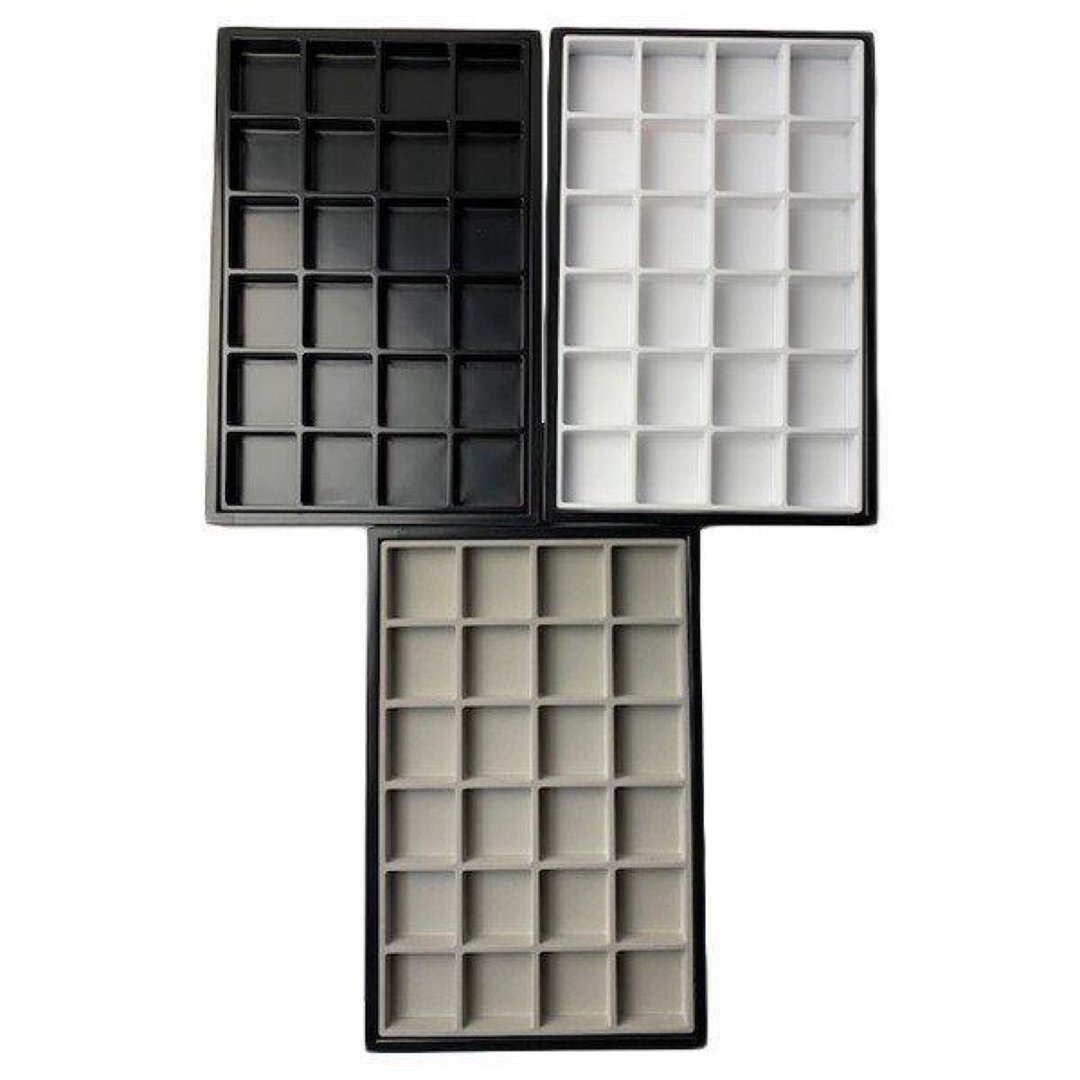 Tray loose case 24 squares 3color - 收纳用品 - 塑料 白色