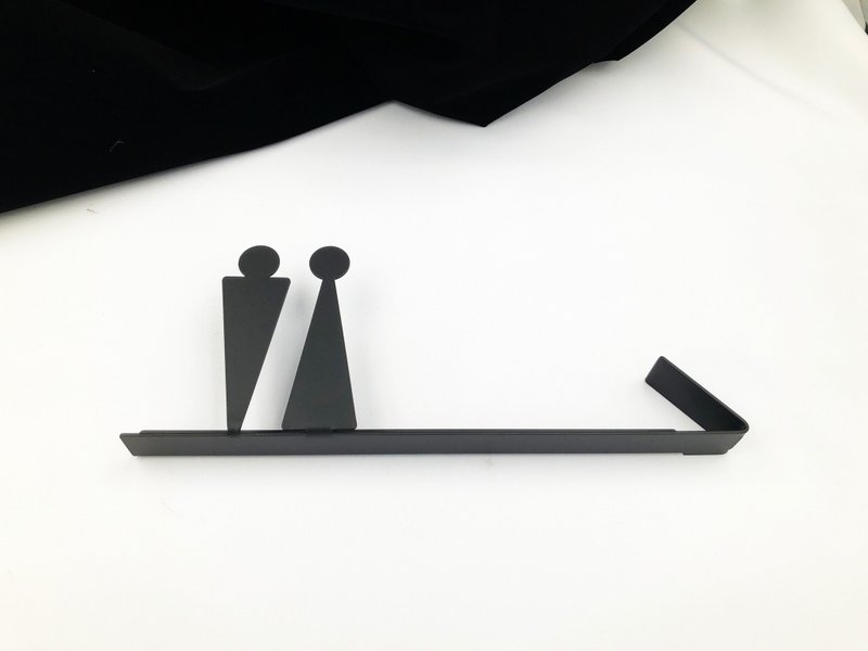 304不锈钢厕所方向标示牌　化妆室挂牌洗手间吊牌厕所箭头指示牌 - 摆饰 - 其他金属 黑色