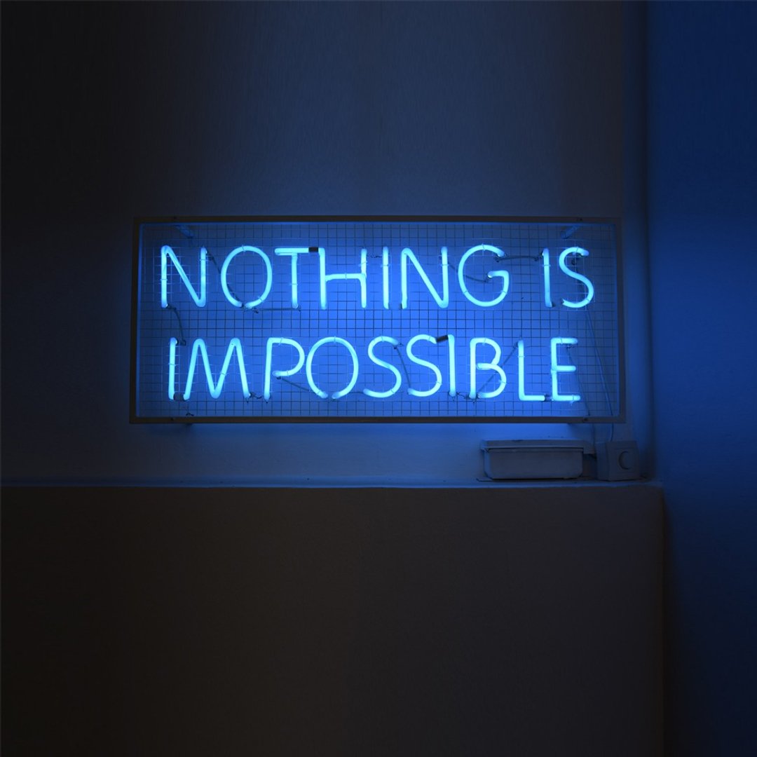 NOTHING IS IMPOSSIBLE 霓虹灯LED发光字毕业礼物客制化手作 - 灯具/灯饰 - 压克力 透明
