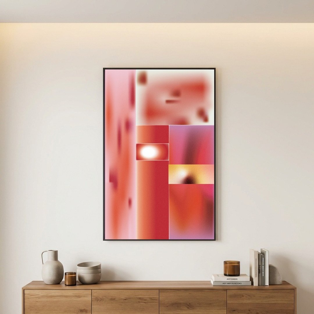 【抽象挂画】Yukako Kato - color 8 抽象/电绘/日本/暖色调 - 海报/装饰画/版画 - 纸 粉红色