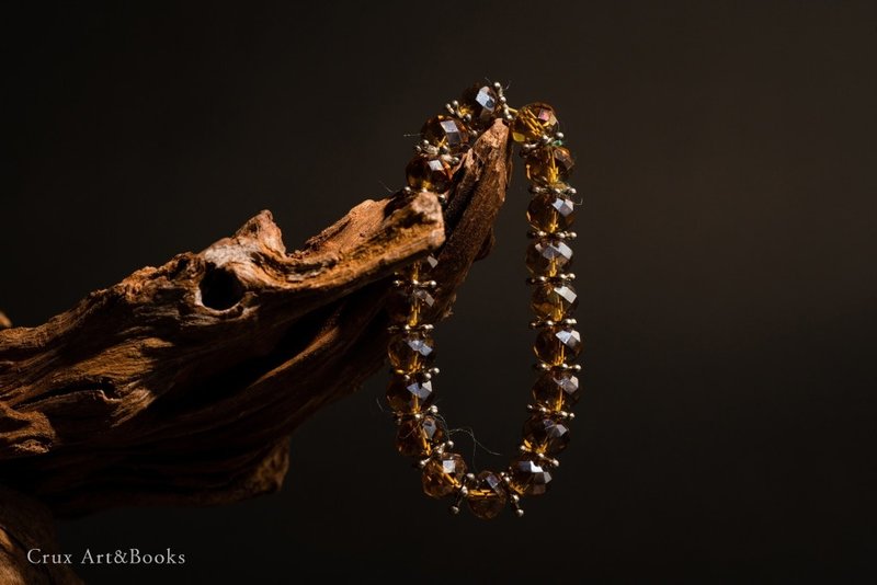 【CRUXART】西洋首饰珠宝-轻奢小品-棕色穆拉诺琉璃手环-意大利 - 手链/手环 - 琉璃 咖啡色