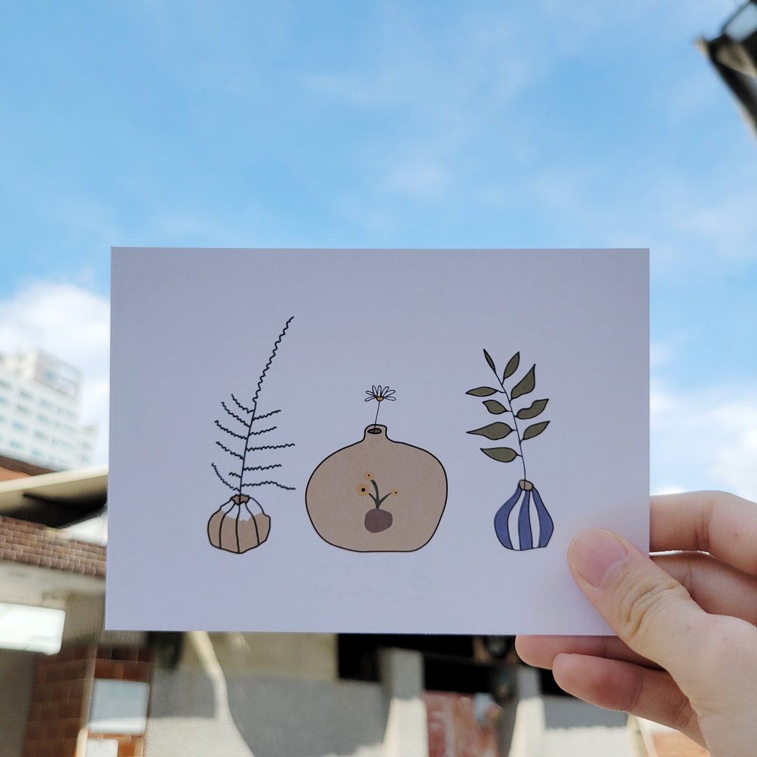 植感生活 植物手绘卡片 明信片 - 卡片/明信片 - 纸 多色