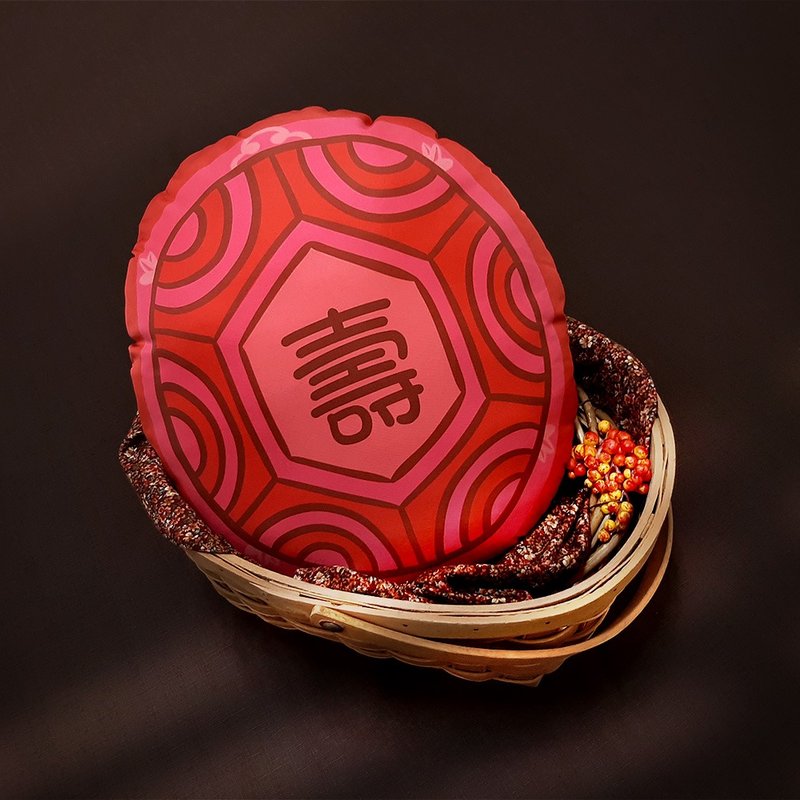 红龟粿抱枕(定制化抱枕)-抓周-周岁-生日礼物-开运祈福 - 平安符/符袋 - 其他材质 红色