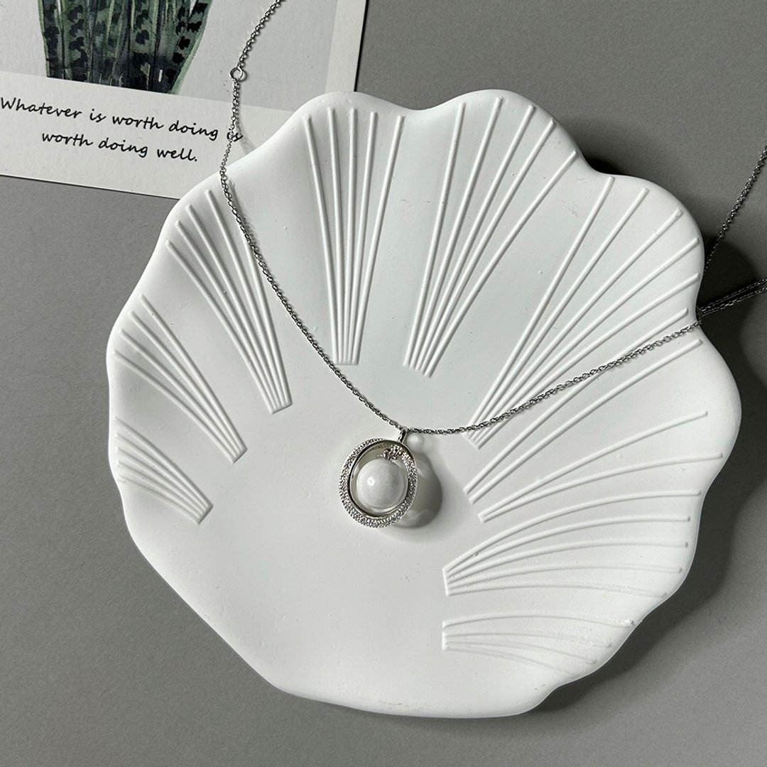 NL02-2 宠物纪念品 宠物饰品 宠物骨灰项链 宠物骨灰 - 订制抱枕/饰品 - 纯银 白色