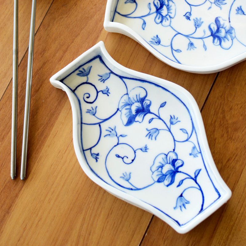 Flower shape vase plate - 盘子/餐盘/盘架 - 陶 