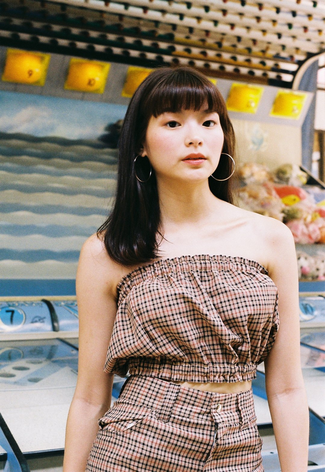 PUMPKIN TOP (Brown Tartan) - 女装上衣 - 棉 咖啡色