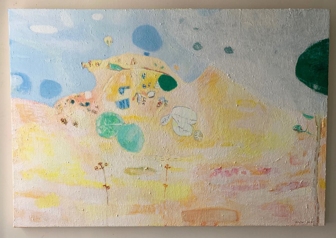 油画作品--白林子里的鸟 画作 - 海报/装饰画/版画 - 棉 