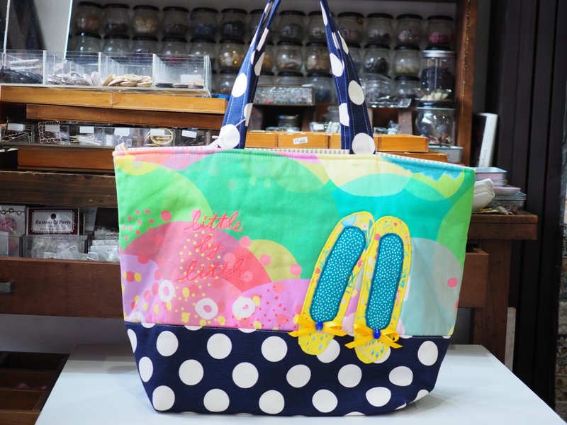 芭蕾舞鞋 圆点帆布托特包 - 手提包/手提袋 - 其他材质 多色