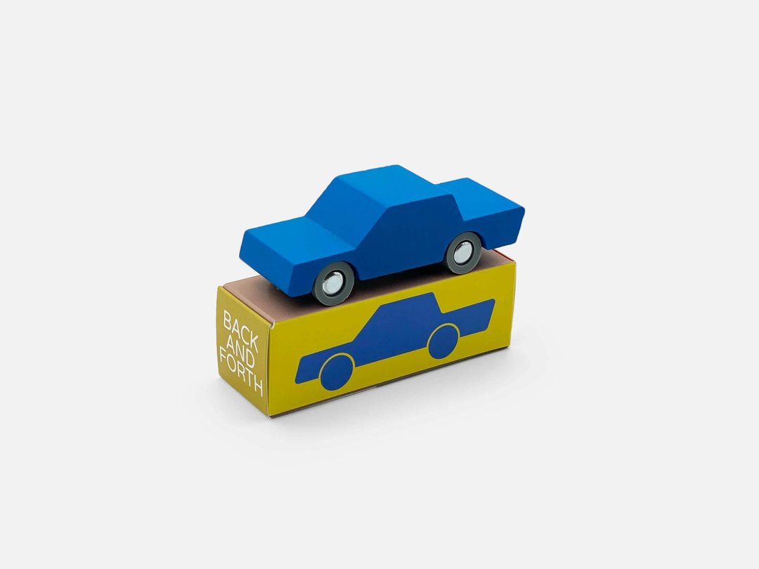 Waytoplay - 复古木制玩具车 - 蓝色 - 桌游/玩具 - 木头 