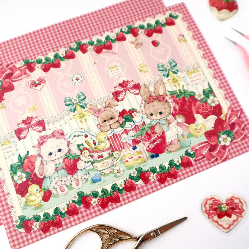 Cherish365 [幸福草莓森林] A5图案纸 10张 CHO349 - 其他 - 纸 粉红色