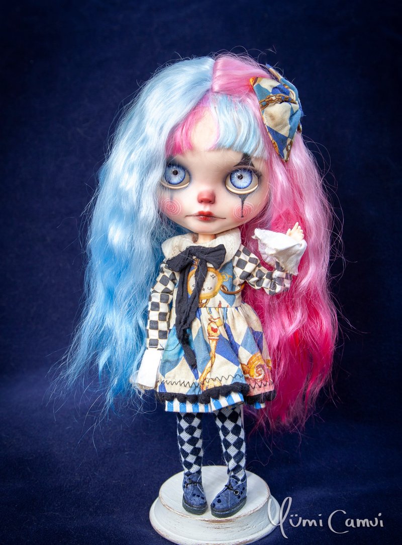Yumi Camui 订制的 Takara Blythe 小丑娃娃 - 玩偶/公仔 - 塑料 