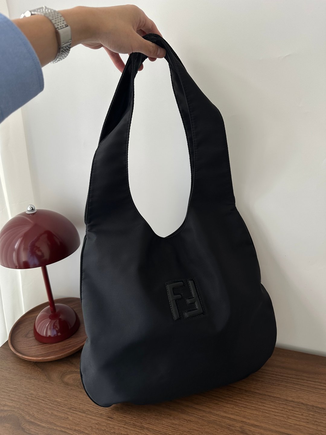 中古包 FENDI So Black 全黑Hobo - 手提包/手提袋 - 尼龙 黑色