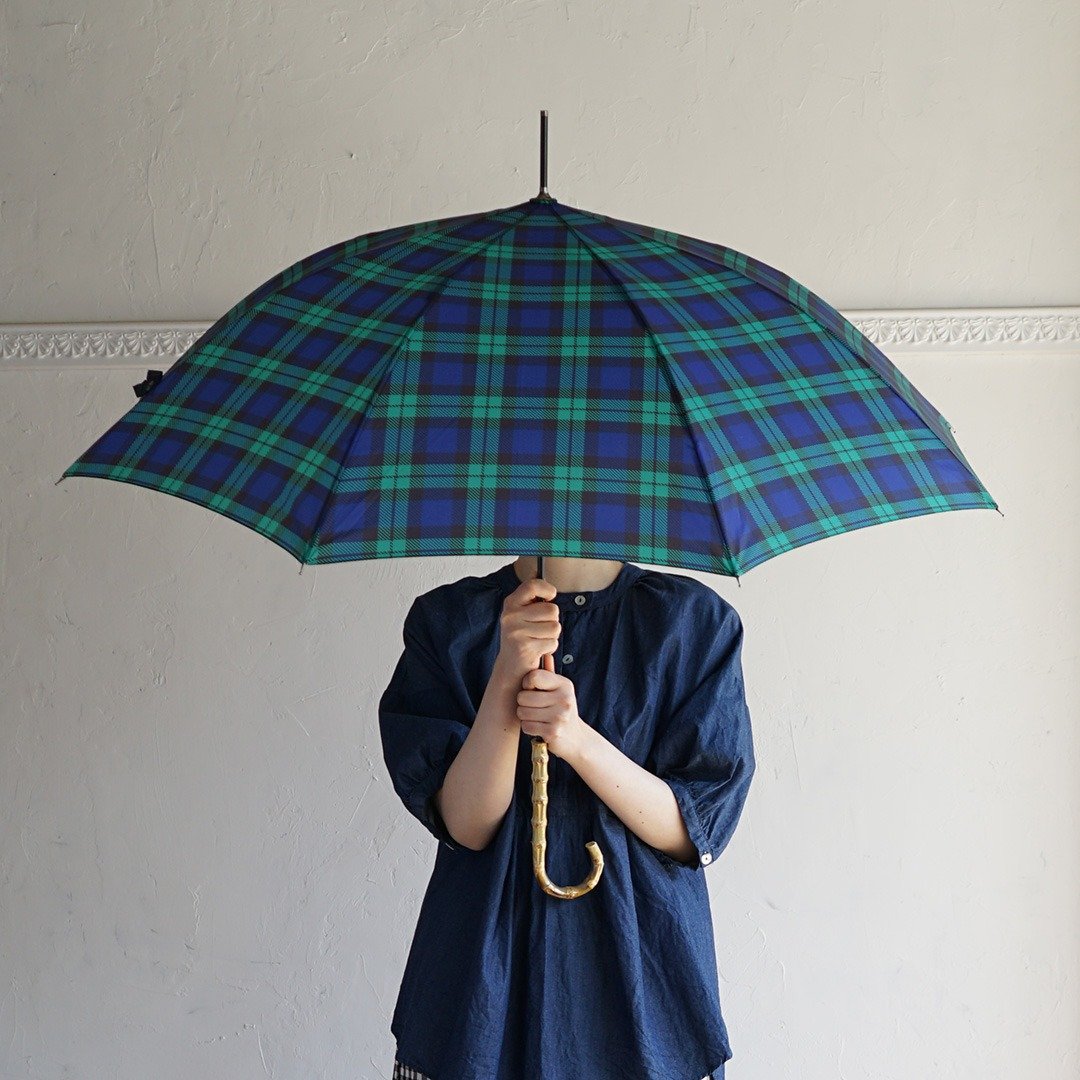 竹柄伞　晴天和雨天都可以使用　阳伞 - 雨伞/雨衣 - 防水材质 绿色
