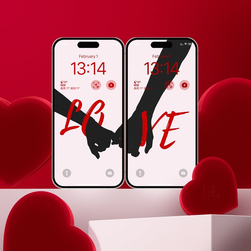 手机壁纸 | 执子之手 | 可定制 | 七夕/520/情人节/情侣组 - 电脑手机桌布/贴图/App 图示 - 其他材质 