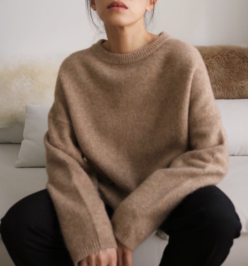Millie Sweater 限量Cashmere落肩轻量毛衣 - 女装针织衫/毛衣 - 羊毛 
