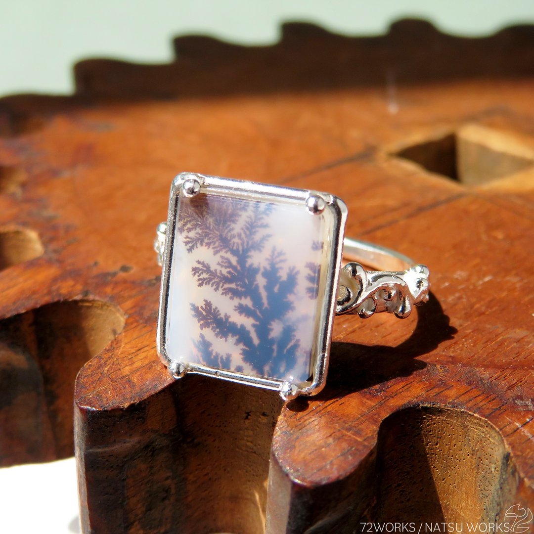 Dendritic Agate Ring - 戒指 - 宝石 咖啡色