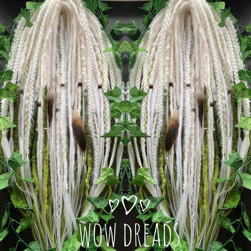 钩针卷曲恐惧轻量卷发恐惧 - 发饰 - 其他人造纤维 绿色