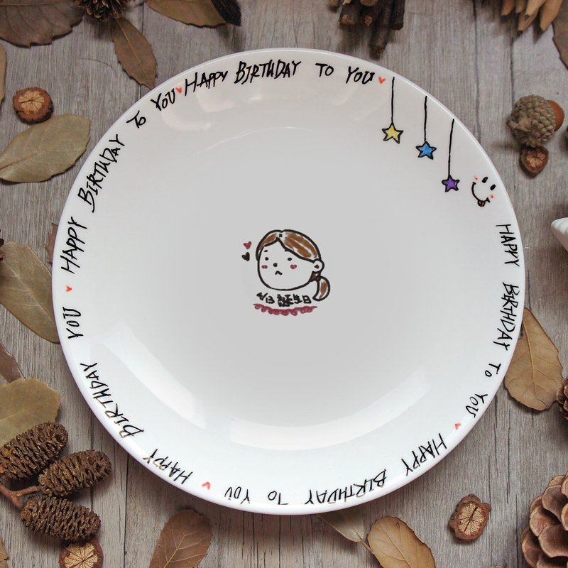 定制化/Q版人像/祝福语_圆盘(情侣/生日/毕业礼) - 订制画像 - 瓷 