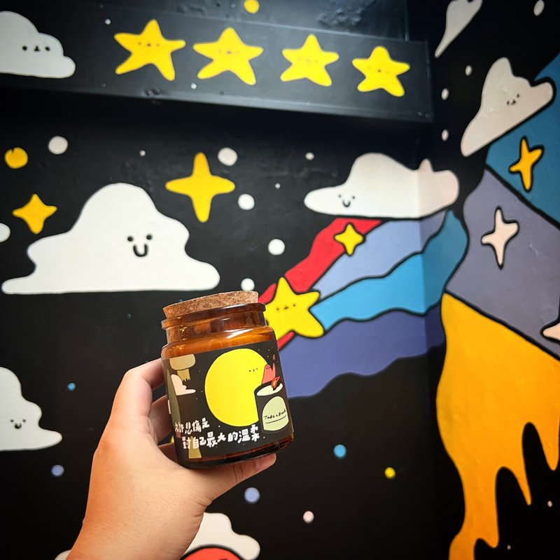 【治愈系列】Wabi-Sabi 柚木与开司米木 - 蜡烛/烛台 - 玻璃 