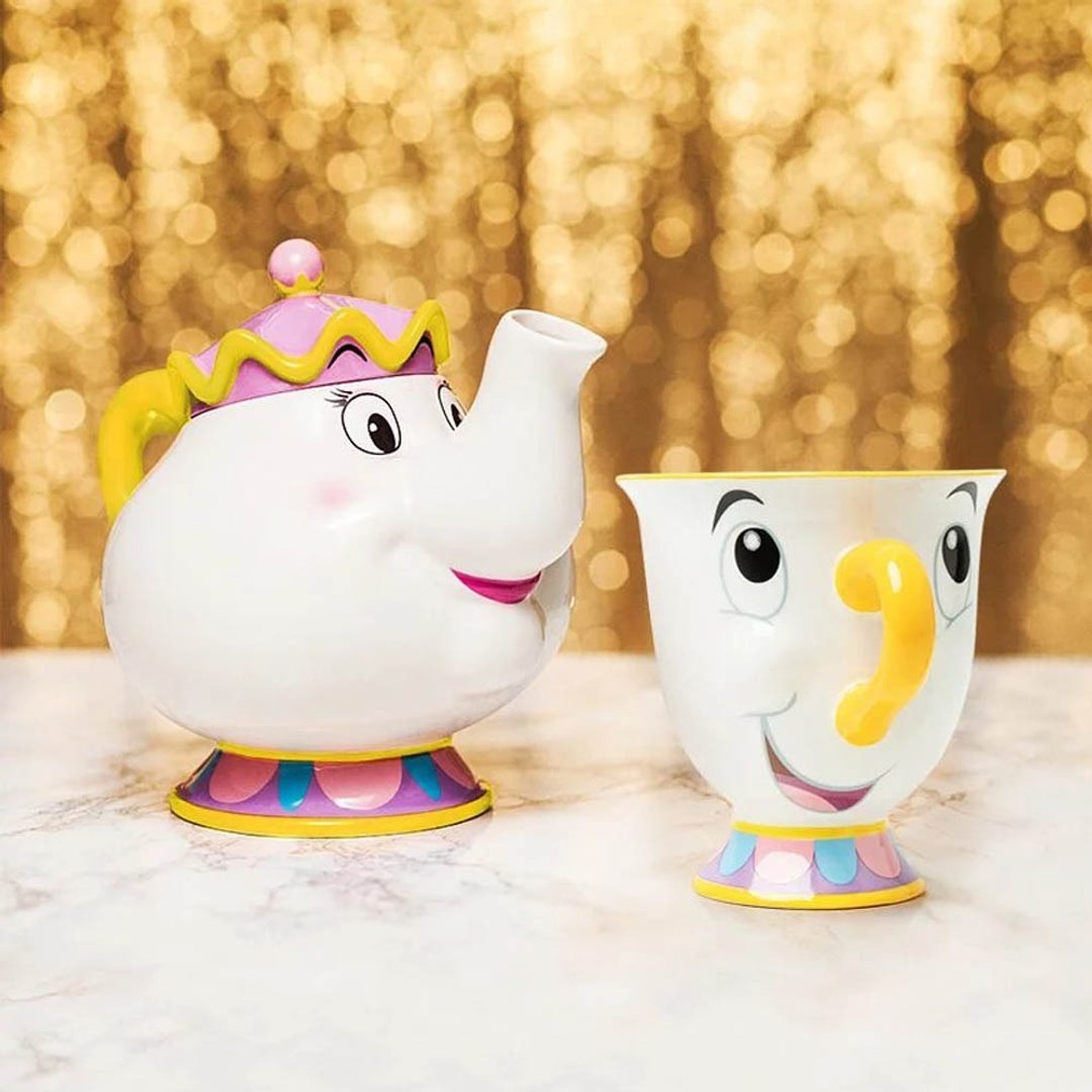 Disney 迪士尼 美女与野兽 茶壶太太茶壶阿齐杯子 陶瓷造型杯壶组 - 其他 - 其他材质 