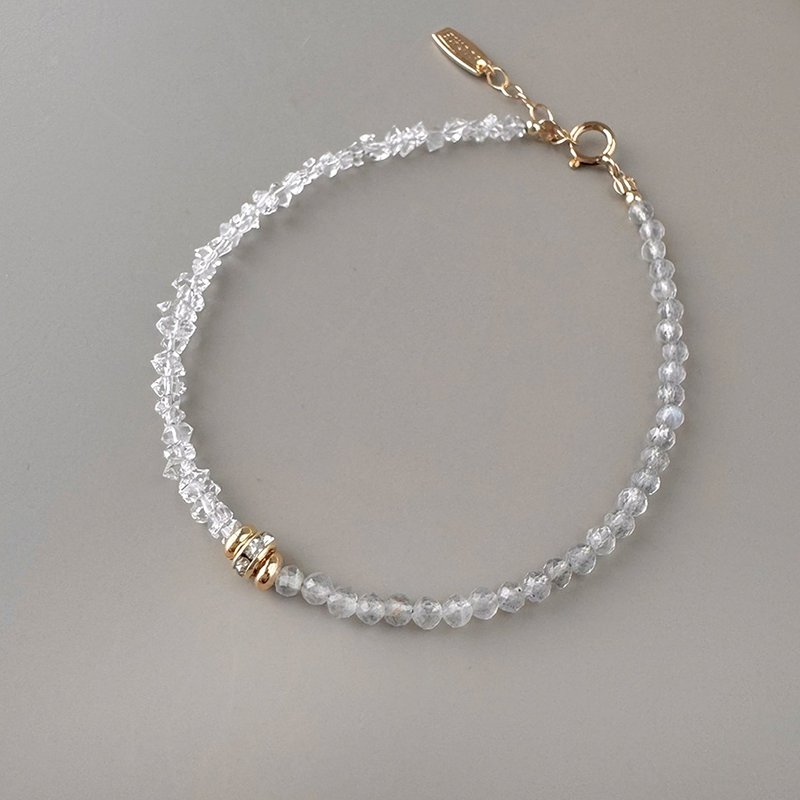 【简单生活】赫基蒙闪灵钻 月光石 - 手链/手环 - 水晶 