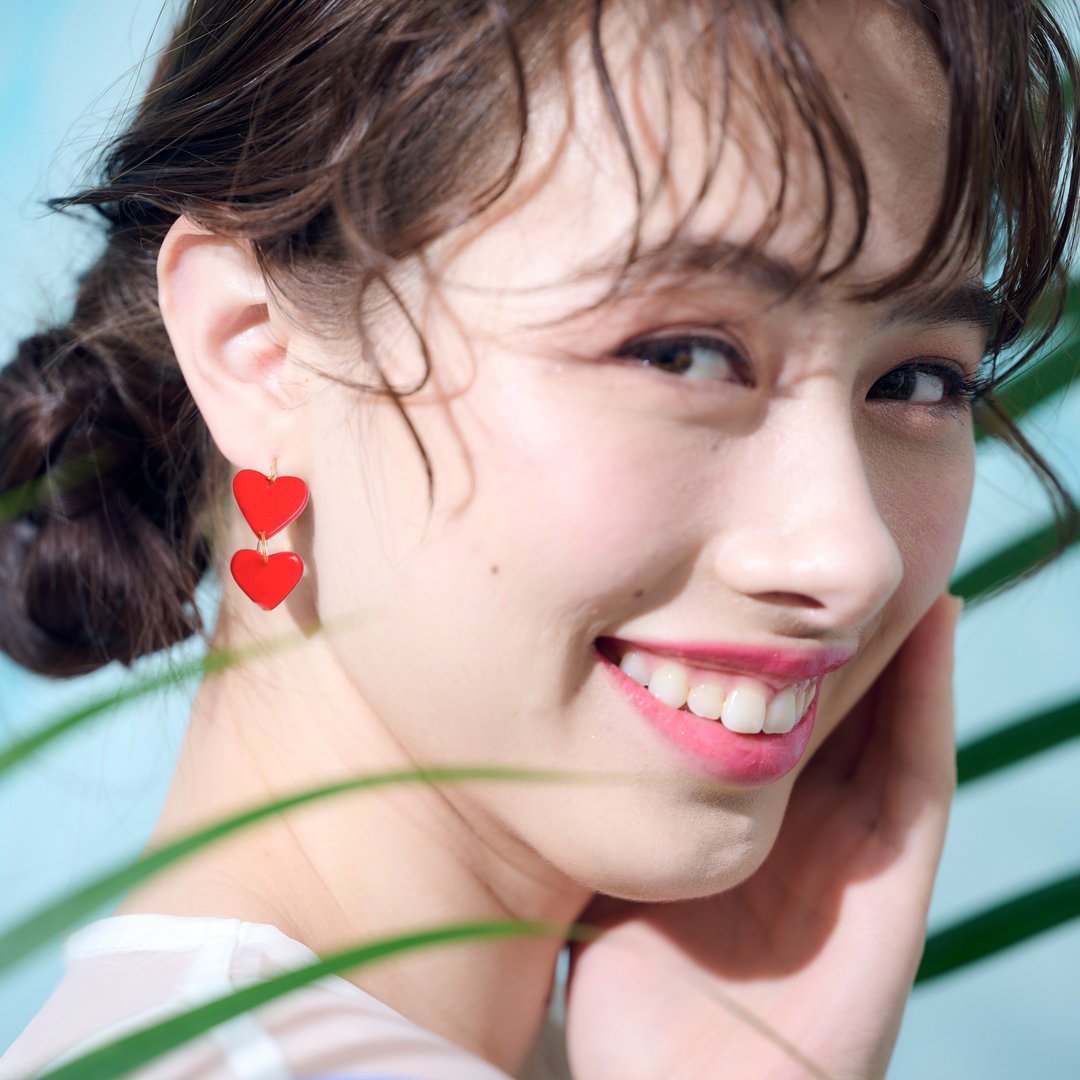【Pinkoi线下活动预购商品】14kgf红色的象牙椰子种耳环耳针/夹式 - 耳环/耳夹 - 木头 红色