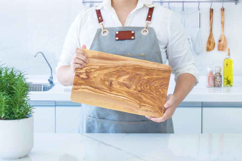 经典长方橄榄木砧板-35厘米-料理-托盘-家用/砧板 - 托盘/砧板 - 木头 咖啡色