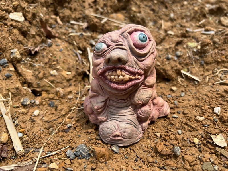 肉团系列-米萨伊/摆饰/雕塑公仔/原创手作手绘 - 玩偶/公仔 - 树脂 