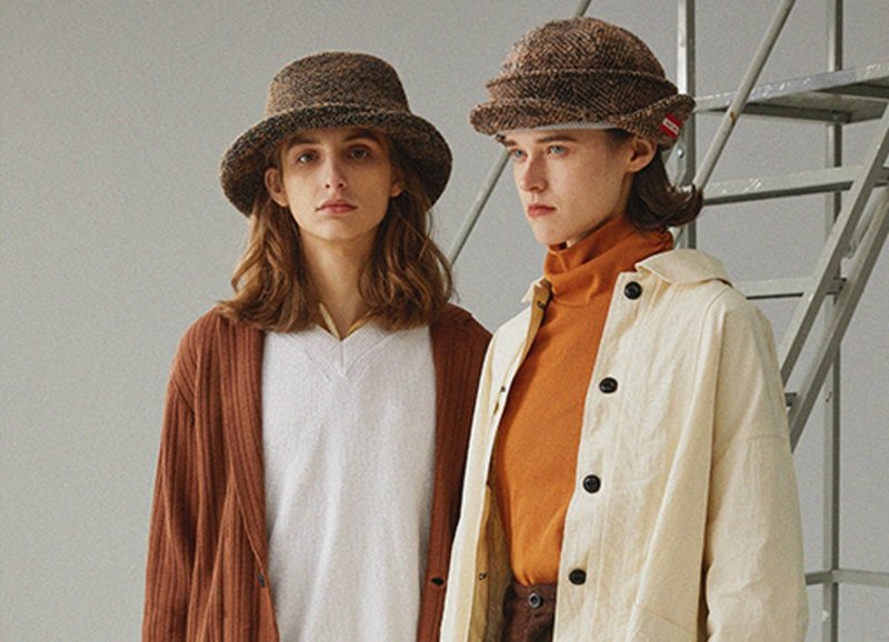 限量 歐式复古 不规则短檐雙色 平顶做旧羊毛礼帽 - 帽子 - 羊毛 多色