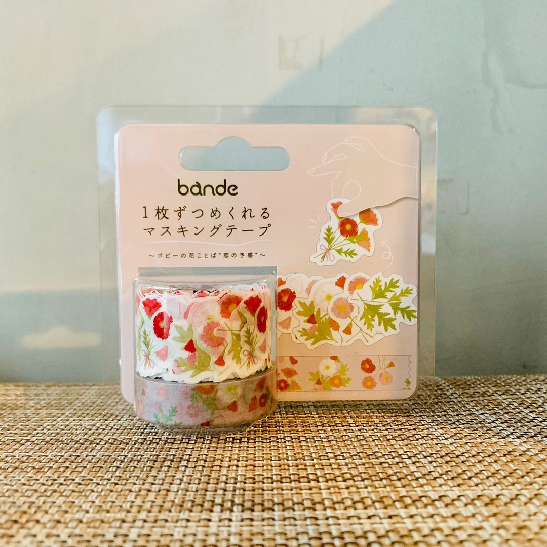 【bande】和纸胶带贴纸套组 - BDA649 虞美人花语 恋爱的预感 - 贴纸 - 纸 